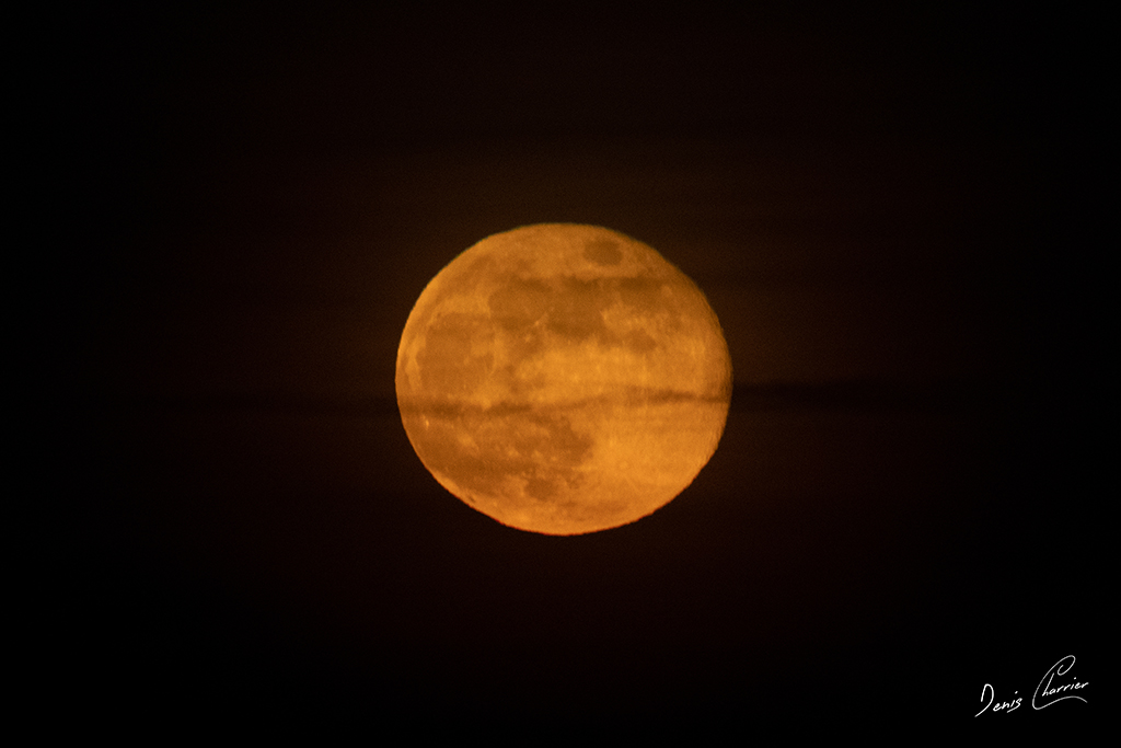 Lever de la lune rousse janvier 2025