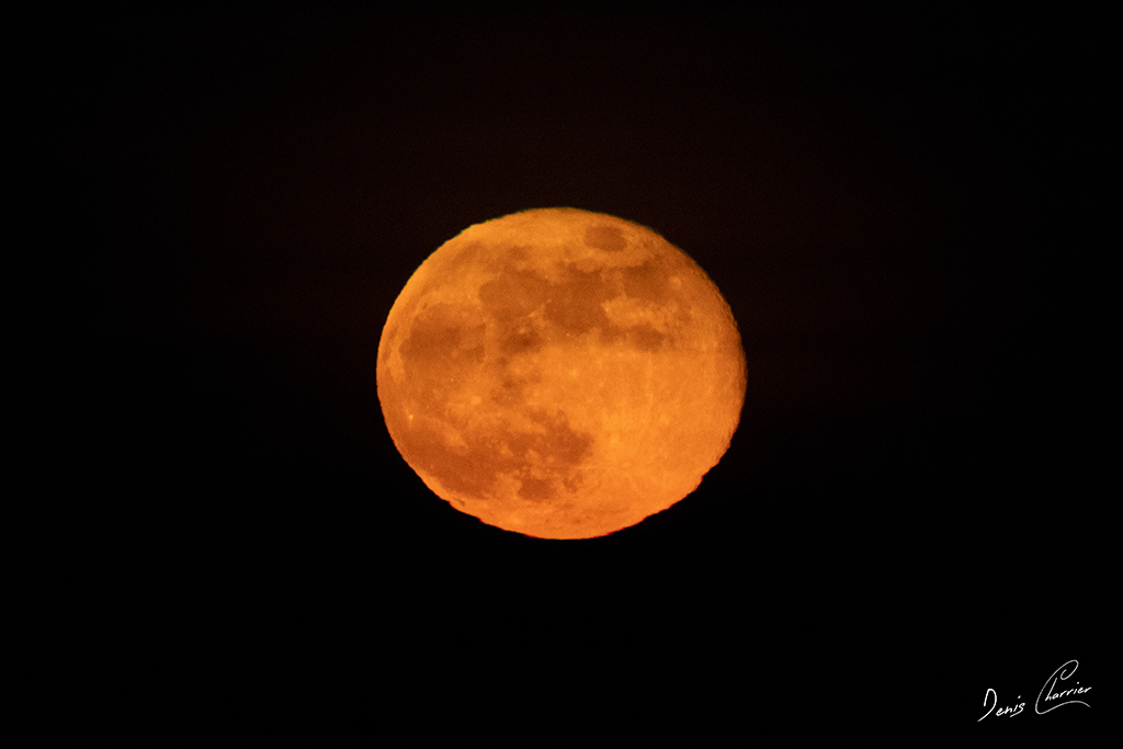 Lever de la lune rousse janvier 2025