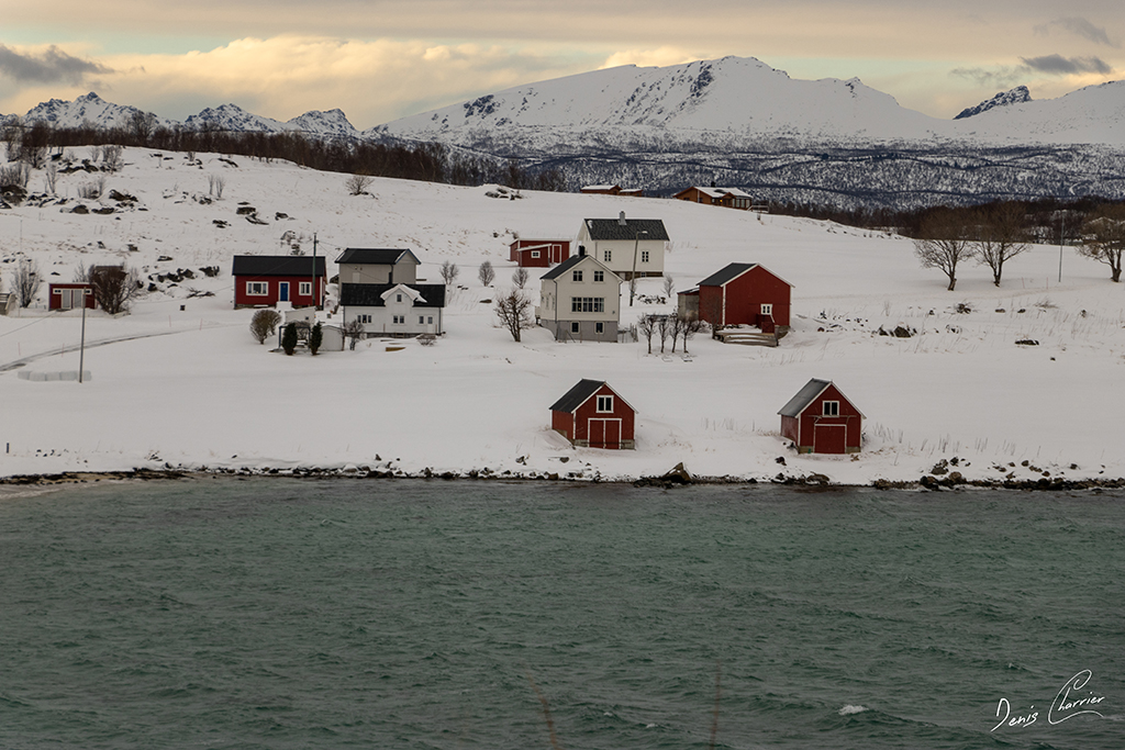 Paysage enneigé de Norvège