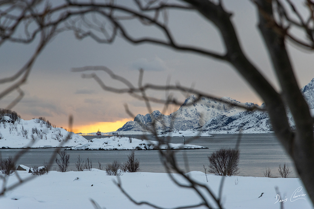 Paysage enneigé de Norvège