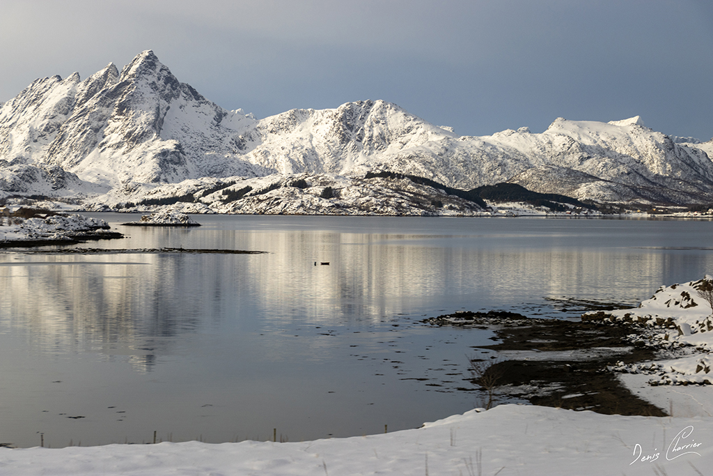 Paysage enneigé de Norvège