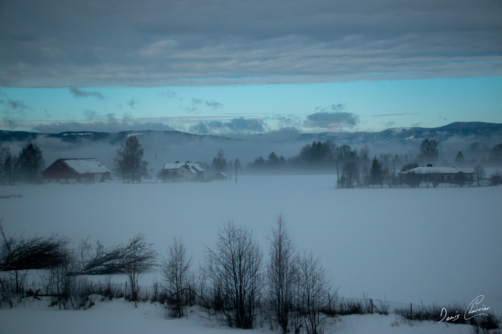Paysage enneigé de Norvège